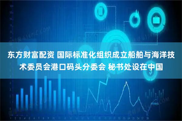 东方财富配资 国际标准化组织成立船舶与海洋技术委员会港口码头分委会 秘书处设在中国
