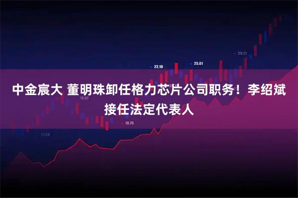 中金宸大 董明珠卸任格力芯片公司职务！李绍斌接任法定代表人