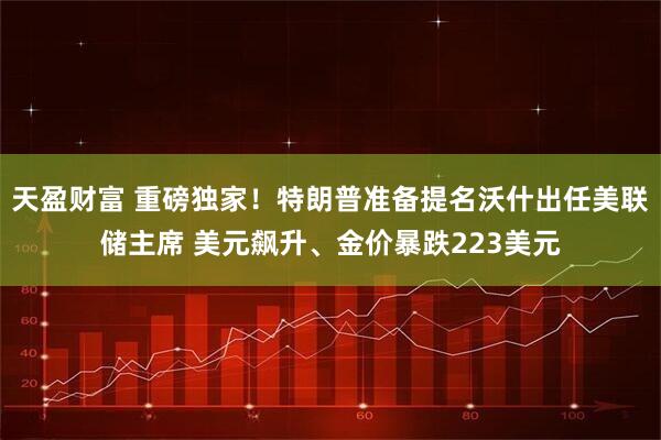 天盈财富 重磅独家！特朗普准备提名沃什出任美联储主席 美元飙升、金价暴跌223美元